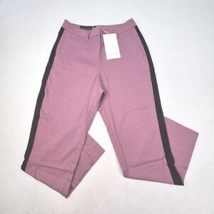 Wildfang Empower Colorblock Slim Crop Pant‎ Womens 4 Mauve Black Contemporary
